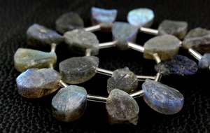 Pear Shape Rough Gemstone Jewelry Blue <b>Fire</b> <b>Stone</b> Collection Style Cut Stunning 19 Pieces Natural Labradorite At Best Price - Product Image 4
