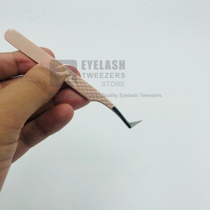 Meilleure vente professionnelle durable en acier inoxydable Volume Extension de cils pince à épiler nu enduit en gros pointu cils - Product Image 6