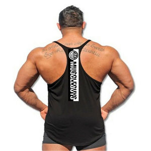 High Quality tank Top <b>Stringer</b> <b>Vests</b> for <b>Men</b> with Custom Back Printing Style Latest Ideas Gym Sports tank Tops on Cheap Prices - Product Image 2