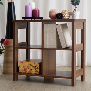 Mueble de Madera Multifuncional de 4 Cubos con Diseño de Paneles Modernos para Sala de Estar, Apartamento y Oficina en Casa - Product Image 2