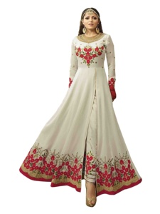 ชุดแต่งงานดีไซน์เรียบง่ายเสื้อผ้าพื้นเมืองผ้าไหมซาลวาร์ Kameez - Product Image 2