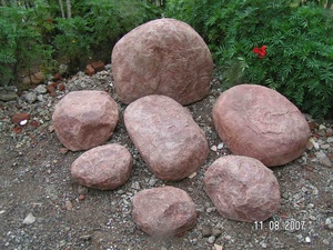 Gray Color Realistic Fiberglass Artificial Garden Rock for Stone Garden Decor for Restaurants - Product Image 2