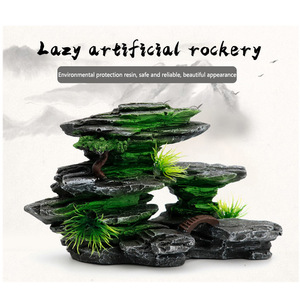 Réservoir de poissons En Pot Plantes Accessoires <span class=keywords><strong>Rocaille</strong></span> Arbres Ornement Décoration D'aquarium - Product Image 2