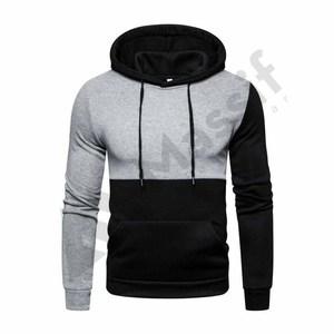 Men's Solid Pattern Crocheted Hoodie Front Panel Street <b>Plain</b> <b>Colour</b> Block Sweat Shirts Winter Wholesale Fashion Pullover Hoodie - Product Image 5