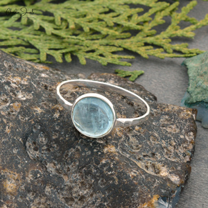 Meilleures ventes Bijoux pour femme Bagues en pierres précieuses Bague aigue-marine naturelle en argent sterling 925 pour femmes Bijoux fins Meilleurs fournisseurs - Product Image 1