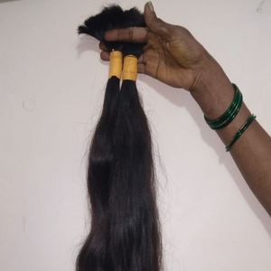 100% extensions de cheveux humains en vrac doux et lisses du sud de l'Inde non traités cheveux ondulés naturels - Product Image 3