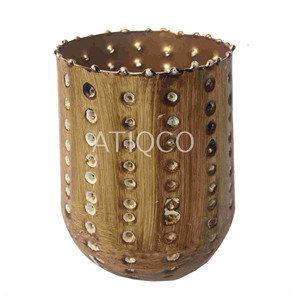 Atiqco – Nouveaux bougeoirs ronds en fer forgé de haute qualité avec motif ajouré unique, supports créatifs pour bougies chauffe-plat, pour tables - Product Image 1