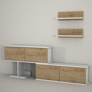 Turkiye Best Seller's Exclusive Luxury Maximus <b>TV</b> Unit Modern <b>White</b>-Sapphire Wooden Chipboard for Living Room or Home Office - Product Image 3