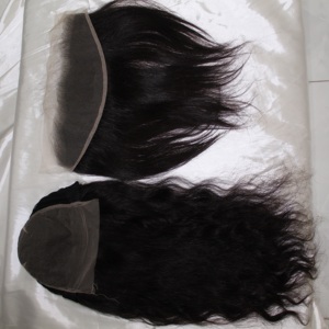Perruque indienne brute transparente de haute qualité 100% avec fermeture nouée à la main de taille 13x4 13x6 de Style vague profonde lâche pour les femmes - Product Image 3