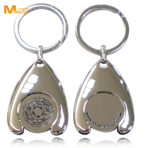 wholesale zinc alloy soft coin <b>keychain</b>, <b>custom</b> cheap supermarket metal trolley coin <b>keychain</b>, keyring supplier - Product Image 6