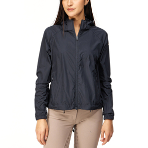 Veste d'équitation légère en polyester pour femmes, imperméable, respirante, en Nylon, avec fermeture éclair complète à l'arrière, de haute qualité, vente en gros, - Product Image 5