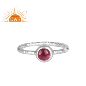 Bague de créateur en pierre précieuse topaze rose, argent Sterling 925, gros bijou fait à la main, pour femmes - Product Image 1