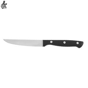 Cuchillo de carne de acero inoxidable de alta calidad con mango de madera, negro, para barbacoa, OEM, para camping y cocina, con 3 años de garantía. - Product Image 2