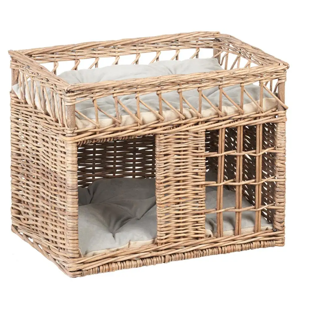 Vietnam natural woven rattan wicker cat house