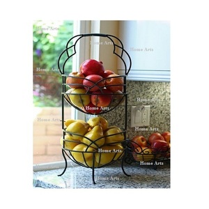 Panier de rangement pour fruits en fer à 3 niveaux de la plus haute qualité Panier de rangement pour fruits de taille et de forme personnalisées par Home Arts - Product Image 3