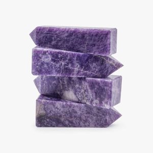Top Selling High Quality Lepidolite Polished <b>Point</b> Tower Obelisk Carved Gemstone Love <b>Light</b> Dark Purple Portable Home Decoration - Product Image 4