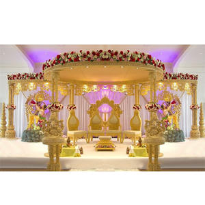 Mariage indien Mandap en bois platine Superbe mariage indien Mandap en bois luxe mariage en bois Triveni MandapUSA - Product Image 1