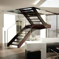 DAIYA granit escalier étape avec la balustrade de verre trempé