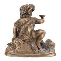 Chérubin prince en laiton doré fait à la main avec une main en verre, sculptures italiennes de la Renaissance, statue, pièces maîtresses, décoration, articles cadeaux