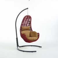 Fauteuil suspendu en forme d'œuf en acier métallique, aux normes européennes modernes, pour jardin et patio, utilisable en Turquie