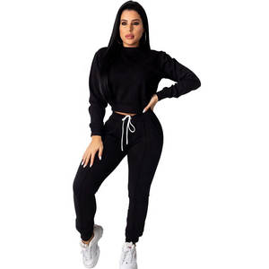 Conjunto de dos piezas para mujer, Top y pantalones cortos con cordón, chándal de Hip Hop, traje para correr - Product Image 1