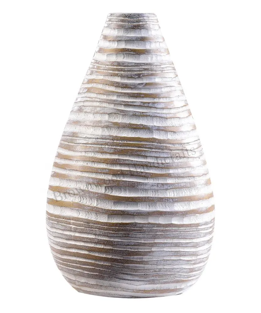 Individuelles Design solide Mangoloden-Zimmervase Stand einzigartiges und persönliches Geschenk hölzerne Vase vom indischen Hersteller und Exporteur