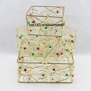 Matériau en bois Forme d'arbre de Noël Plateau de Noël Style fantaisie Servant à la main Snacks Bonbons Plateau de Noël - Product Image 5
