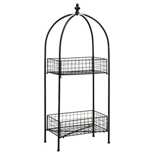 Pequeño soporte de exhibición de 2 niveles de metal negro para decoración del hogar, herramienta de almacenamiento de pasteles Ins hecha a mano, mayorista directo de fabricante de plástico - Product Image 2