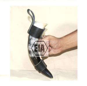 Corne à boire Viking personnalisée de style luxueux, polie, de haute qualité, style animalier, étanche, vaisselle européenne de luxe en cuir - Product Image 3