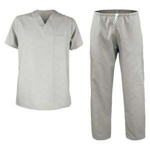 Offre Spéciale unisexe col en v à manches courtes uniformes d'hôpital infirmière gommages médicaux en couleur unie Jersey tissu Offre Spéciale pour les femmes - Product Image 4