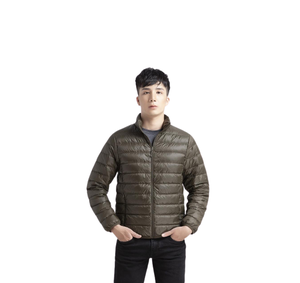 Chaqueta de invierno ultraligera con cuello levantado para hombre, chaqueta de plumón de pato multicolor de manga larga, venta al por mayor - Product Image 6