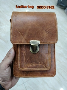 Bolso de mano con flecos estilo occidental bohemio, de cuero suave, marrón, cinturón - Product Image 2