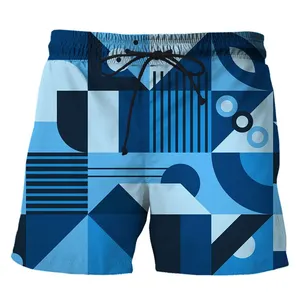 2024 25 Neue 3D- bedruckte Shorts Herren elastische Taille lockere schnell trocknende Herrenbekleidung Strand Sommershorts