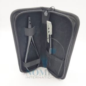 Matte Black Multi-Functional Hair <b>Extension</b> Tools Kit Single Cut Shaving Razor with Hair Loop <b>Beads</b> Operation Included Plier - Product Image 2