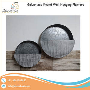 Budget-Friendly Antique Galvanized Metal Iron <b>Wall</b> Planters Handmade <b>Garden</b> Decorative <b>Flower</b> Pots for Indian <b>Gardens</b> - Product Image 4