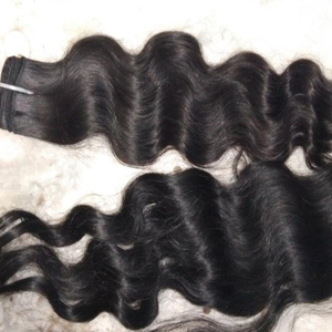 Cheveux crus purs indiens vierges en vrac en gros Extensions de cheveux cheveux crus purs bouclés à vagues profondes lâches - Product Image 1