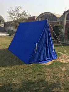 ผ้าใบแคนวาส100% ปรับแต่งได้กันน้ำสำหรับสี่ฤดู A-Frame 6M2หนึ่งห้องนอนเต็นท์ขนาดเล็กกลางแจ้งแบบสองคนโครงเหล็ก - Product Image 3