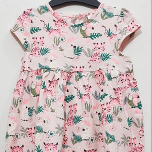 Camiseta sin Mangas de Algodón Ecológico de Alta Calidad, Marca Reconocida, Elegante, para Niñas, Estilo Veraniego, Estampado, Silueta Recta Mini - Product Image 1