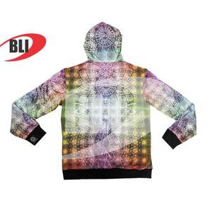 Vente en gros de sweats à capuche imprimés avant et arrière avec sublimation du logo de votre propre marque sweats à capuche zippés personnalisés pour hommes et femmes - Product Image 2