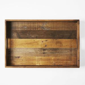 Bandejas elegantes con forma personalizada bandejas de madera para servir suministros de hotel y boda bandejas de madera natural talladas a mano - Product Image 5