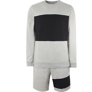 ชุดเสื้อวอร์มผ้าฝ้าย100% สำหรับผู้ชาย,ชุดเสื้อวอร์มสำหรับใส่เล่นยิมแบบทูโทนสั่งได้ตามต้องการ - Product Image 3