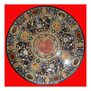 ที่น่าสนใจที่สุดหินอ่อนสีดำฝังห้องรับประทานอาหารตารางด้านบน - Product Image 1