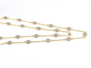 Collier à la mode avec pendentif en calcédoine, pour femmes, chaîne en or/argent plaqué, grande qualité, ancre, tendance - Product Image 3