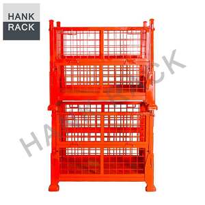 Manipulation de matériaux pièces automobiles affichage stockage transport empilage cage en treillis métallique pliable - Product Image 4