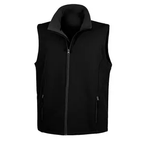 Top Quality Winter Outdoor Men Cotton Polyester Gilet Sleeveless Jacket Full Zipper Men Softshell Vest