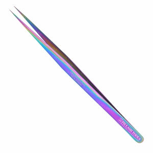 แหนบต่อขนตา,แหนบสำหรับต่อขนตาปลอมแบบบางสีรุ้งแหนบต่อขนตาแบบเรียบง่าย - Product Image 1