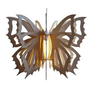 โคมไฟไม้แกะสลักเลเซอร์ลายบิดเกลียวสำหรับห้องนั่งเล่น - Product Image 3