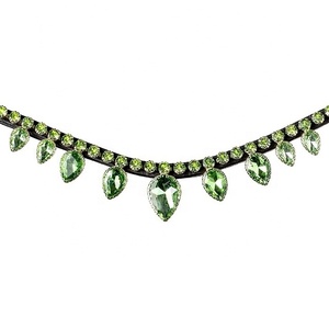 Súper ligero hoja verde guanina cuero frente banda cómodo negro marrón diseñador caballo Accesorios - Product Image 1
