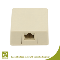 Prise murale modulaire RJ45 ABS blanche/ivoire, certifiée RoHS, pour équipement de télécommunication et conversion de données