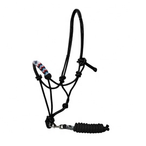 Top Trending Black Nylon Beaded Rope <b>Halter</b> With Matching Lead Wholesale manufacturer - Product Image 1